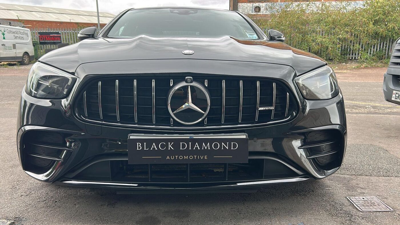 Mercedes-AMG E53 front grille after PPF fitting