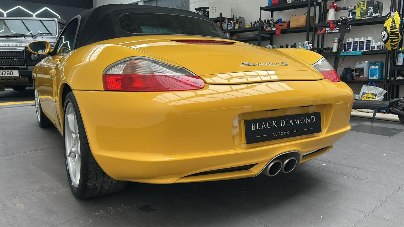 Porsche Boxster S rear quarter close-up